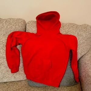 red hoodie